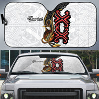 Personalised Papua New Guinea Oro Necklace Auto Sun Shade Black Melanesia Traditional Pattern