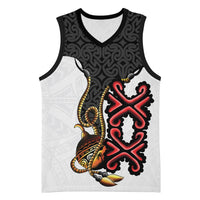 Personalised Papua New Guinea Oro Necklace Basketball Jersey Black Melanesia Traditional Pattern