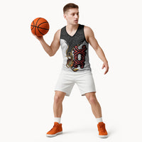 Personalised Papua New Guinea Oro Necklace Basketball Jersey Black Melanesia Traditional Pattern
