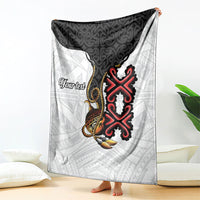 Personalised Papua New Guinea Oro Necklace Blanket Black Melanesia Traditional Pattern