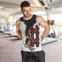 Personalised Papua New Guinea Oro Necklace Men Tank Top Black Melanesia Traditional Pattern