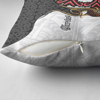 Personalised Papua New Guinea Oro Necklace Pillow Cover Black Melanesia Traditional Pattern