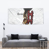 Personalised Papua New Guinea Oro Necklace Tapestry Black Melanesia Traditional Pattern