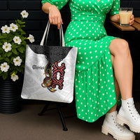 Personalised Papua New Guinea Oro Necklace Tote Bag Black Melanesia Traditional Pattern