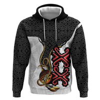 Personalised Papua New Guinea Oro Necklace Zip Hoodie Black Melanesia Traditional Pattern