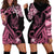 Polynesian Floral Butterfly Hoodie Dress Breast Cancer Pink Ribbon LT9 - Polynesian Pride