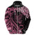 Personalised Polynesian Floral Butterfly Hoodie Breast Cancer Pink Ribbon LT9 - Polynesian Pride