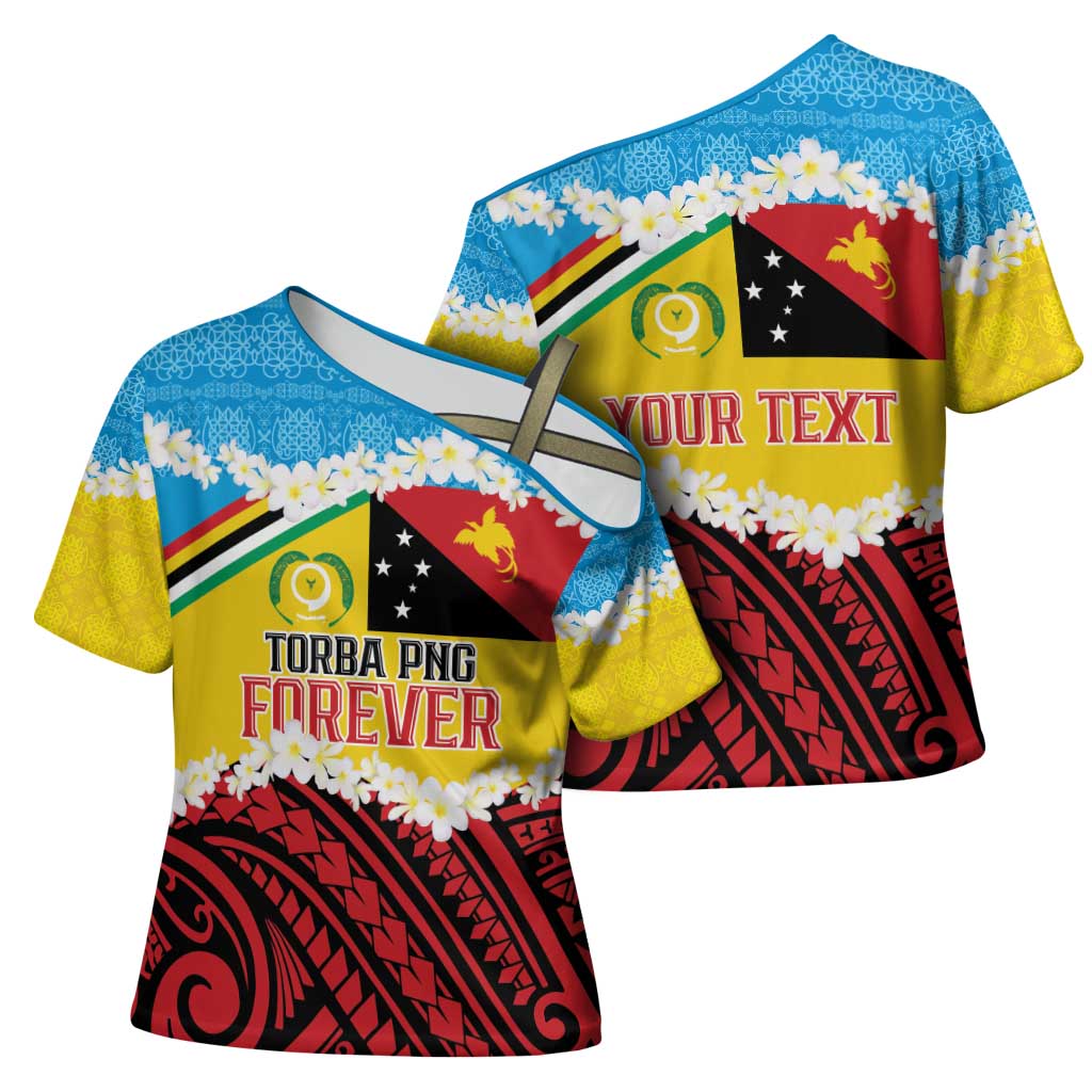 Personalised Torba PNG Forever Cross Shoulder Shirt Polynesian Sand Art - Polynesian Pride