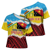 Personalised Torba PNG Forever Cross Shoulder Shirt Polynesian Sand Art - Polynesian Pride