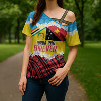 Personalised Torba PNG Forever Cross Shoulder Shirt Polynesian Sand Art - Polynesian Pride