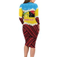 Personalised Torba PNG Forever Family Matching Long Sleeve Bodycon Dress and Hawaiian Shirt Polynesian Sand Art LT9 - Polynesian Pride