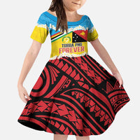 Personalised Torba PNG Forever Family Matching Off Shoulder Maxi Dress and Hawaiian Shirt Polynesian Sand Art - Polynesian Pride