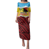 Personalised Torba PNG Forever Family Matching Puletasi and Hawaiian Shirt Polynesian Sand Art - Polynesian Pride