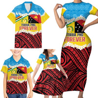 Personalised Torba PNG Forever Family Matching Short Sleeve Bodycon Dress and Hawaiian Shirt Polynesian Sand Art LT9 - Polynesian Pride