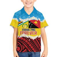 Personalised Torba PNG Forever Family Matching Short Sleeve Bodycon Dress and Hawaiian Shirt Polynesian Sand Art LT9 Son's Shirt Green - Polynesian Pride