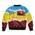 Personalised Torba PNG Forever Sleeve Zip Bomber Jacket Polynesian Sand Art - Polynesian Pride