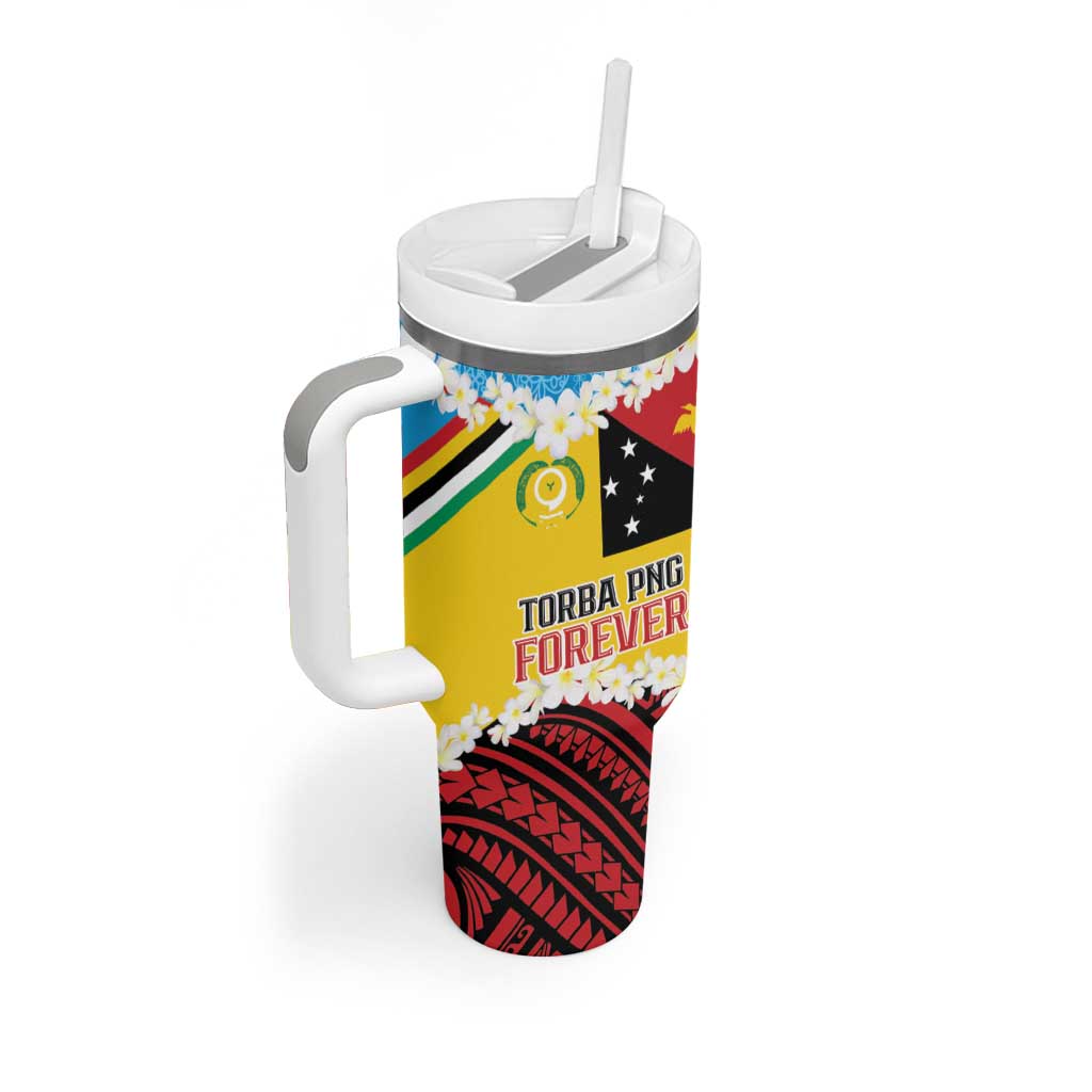 Personalised Torba PNG Forever Tumbler With Handle Polynesian Sand Art - Polynesian Pride