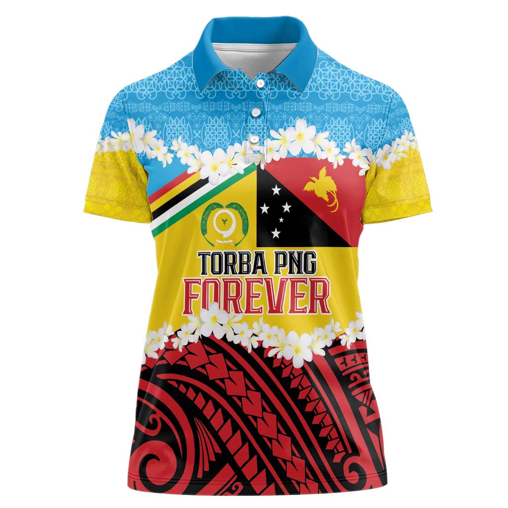 Personalised Torba PNG Forever Women Polo Shirt Polynesian Sand Art - Polynesian Pride