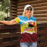 Personalised Torba PNG Forever Women Polo Shirt Polynesian Sand Art - Polynesian Pride