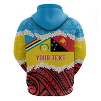 Personalised Torba PNG Forever Zip Hoodie Polynesian Sand Art - Polynesian Pride