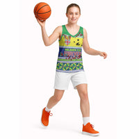 Personalised Malampa Fiji Forever Basketball Jersey Tagimoucia Polynesian Sand Drawing - Polynesian Pride
