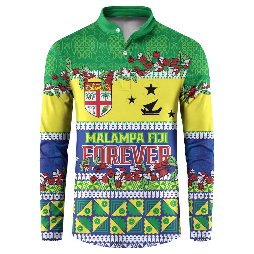 Personalised Malampa Fiji Forever Button Sweatshirt Tagimoucia Polynesian Sand Drawing - Polynesian Pride