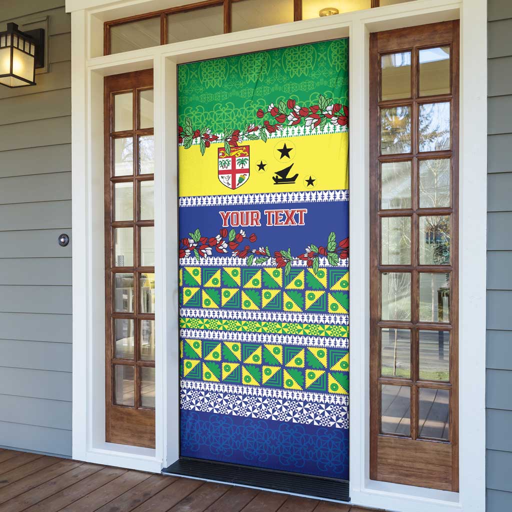 Personalised Malampa Fiji Forever Door Cover Tagimoucia Polynesian Sand Drawing - Polynesian Pride