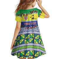 Personalised Malampa Fiji Forever Family Matching Off Shoulder Short Dress and Hawaiian Shirt Tagimoucia Polynesian Sand Drawing - Polynesian Pride