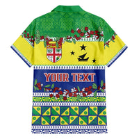 Personalised Malampa Fiji Forever Family Matching Off Shoulder Short Dress and Hawaiian Shirt Tagimoucia Polynesian Sand Drawing - Polynesian Pride