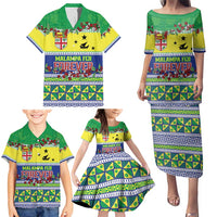 Personalised Malampa Fiji Forever Family Matching Puletasi and Hawaiian Shirt Tagimoucia Polynesian Sand Drawing LT9 - Polynesian Pride