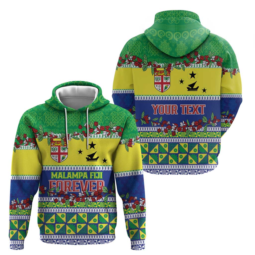 Personalised Malampa Fiji Forever Hoodie Tagimoucia Polynesian Sand Drawing - Polynesian Pride