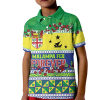 Personalised Malampa Fiji Forever Kid Polo Shirt Tagimoucia Polynesian Sand Drawing - Polynesian Pride