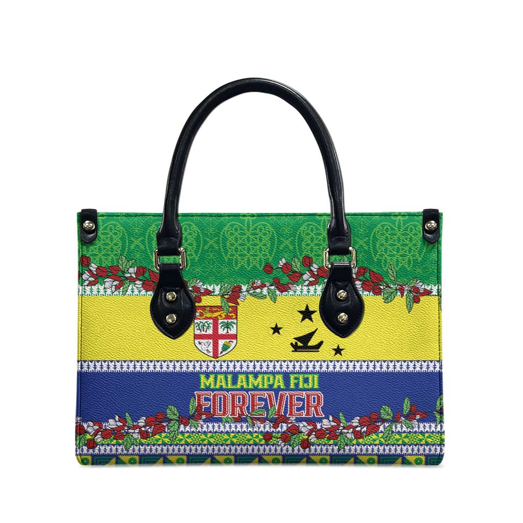 Malampa Fiji Forever Leather Bag Tagimoucia Polynesian Sand Drawing - Polynesian Pride