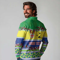 Personalised Malampa Fiji Forever Long Sleeve Polo Shirt Tagimoucia Polynesian Sand Drawing - Polynesian Pride