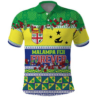 Personalised Malampa Fiji Forever Polo Shirt Tagimoucia Polynesian Sand Drawing - Polynesian Pride