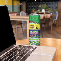 Personalised Malampa Fiji Forever Skinny Tumbler Tagimoucia Polynesian Sand Drawing - Polynesian Pride