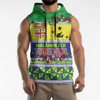 Personalised Malampa Fiji Forever Sleeveless Hoodie Tagimoucia Polynesian Sand Drawing - Polynesian Pride
