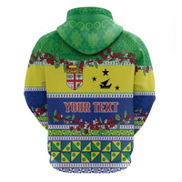 Personalised Malampa Fiji Forever Zip Hoodie Tagimoucia Polynesian Sand Drawing - Polynesian Pride