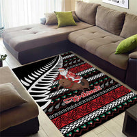 New Zealand Kiwi Santa Christmas Area Rug He Wairua Kirihimete - Polynesian Pride