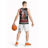 New Zealand Kiwi Santa Christmas Basketball Jersey He Wairua Kirihimete LT9 - Polynesian Pride