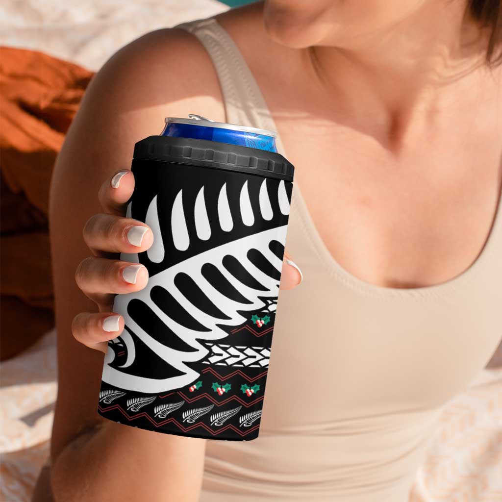 New Zealand Kiwi Santa Christmas 4 in 1 Can Cooler Tumbler He Wairua Kirihimete - Polynesian Pride