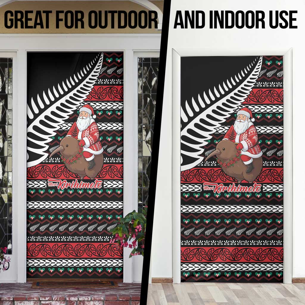 New Zealand Kiwi Santa Christmas Door Cover He Wairua Kirihimete LT9 - Polynesian Pride