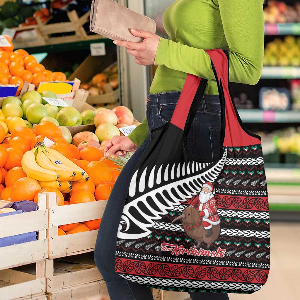 New Zealand Kiwi Santa Christmas Grocery Bag He Wairua Kirihimete LT9 - Polynesian Pride