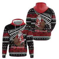 New Zealand Kiwi Santa Christmas Hoodie He Wairua Kirihimete - Polynesian Pride