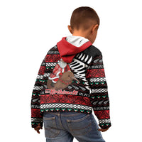 New Zealand Kiwi Santa Christmas Kid Hoodie He Wairua Kirihimete LT9 - Polynesian Pride