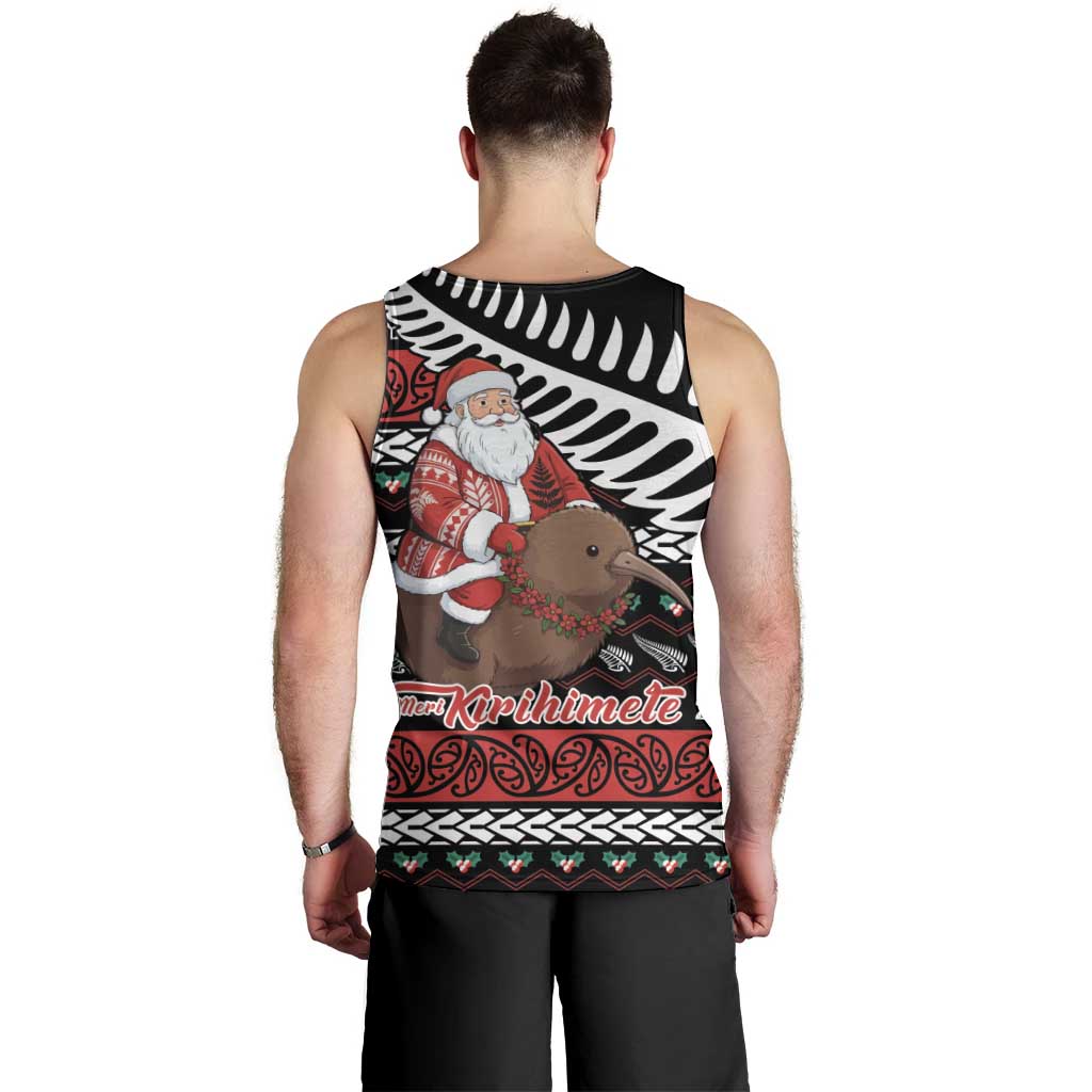New Zealand Kiwi Santa Christmas Men Tank Top He Wairua Kirihimete LT9 - Polynesian Pride