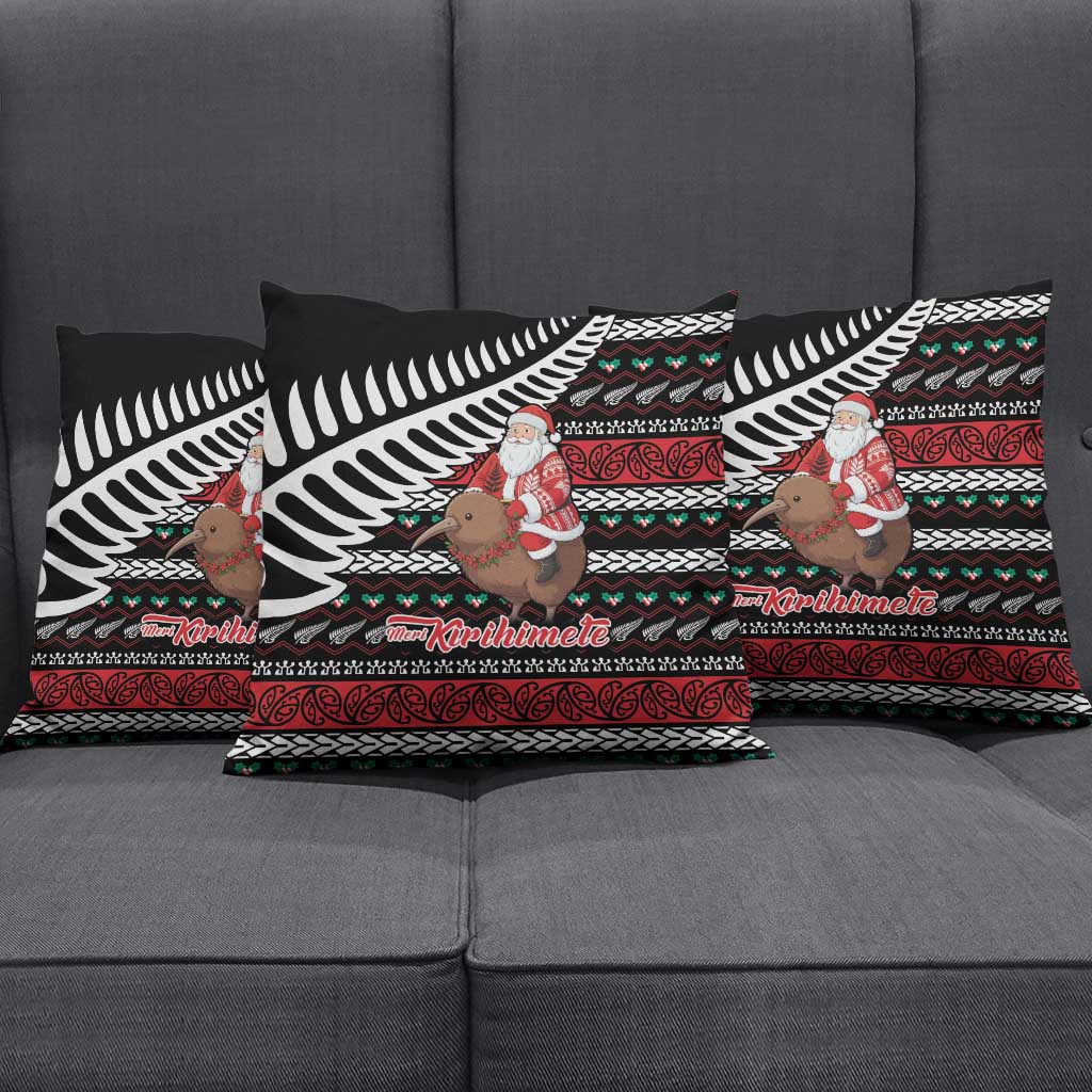 New Zealand Kiwi Santa Christmas Pillow Cover He Wairua Kirihimete LT9 - Polynesian Pride