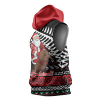 New Zealand Kiwi Santa Christmas Sleeveless Hoodie He Wairua Kirihimete LT9 - Polynesian Pride