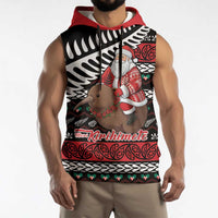 New Zealand Kiwi Santa Christmas Sleeveless Hoodie He Wairua Kirihimete LT9 - Polynesian Pride