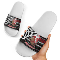 New Zealand Kiwi Santa Christmas Slide Sandals He Wairua Kirihimete LT9 - Polynesian Pride